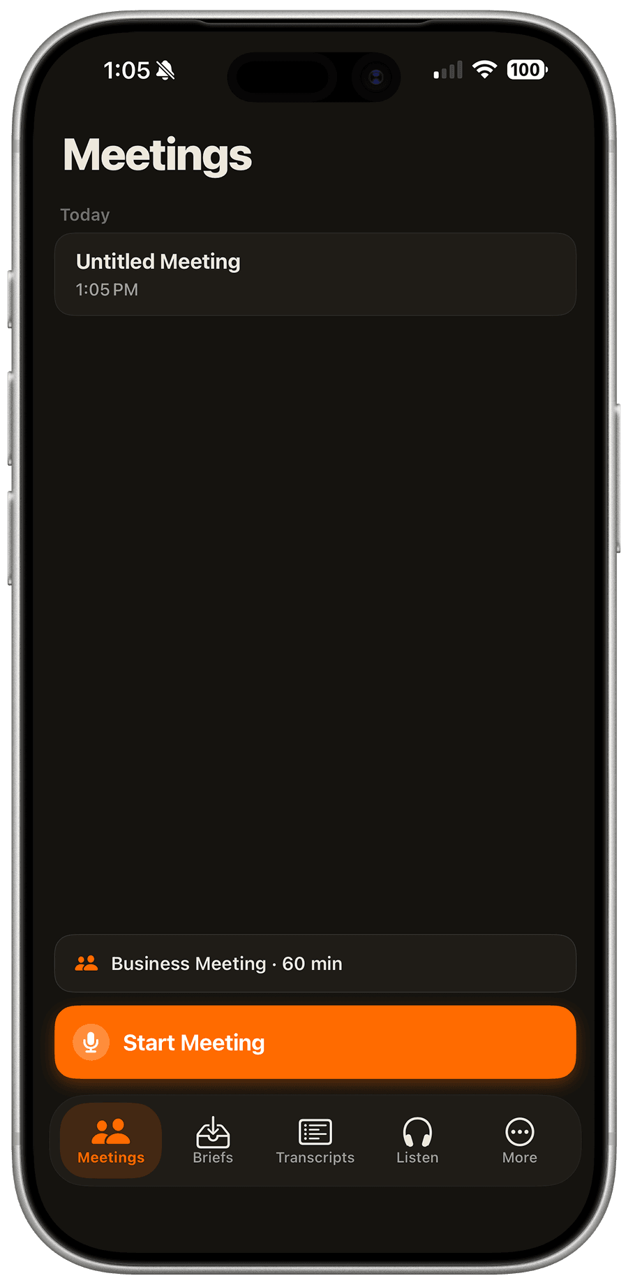 Transcribatron on iPhone